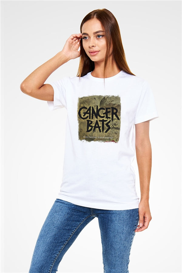 Cancer Bats White Graphic Unisex T-Shirt