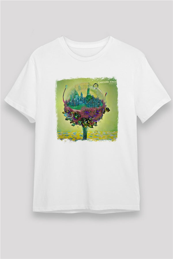 Carousel Kings Printed Unisex White T-Shirt