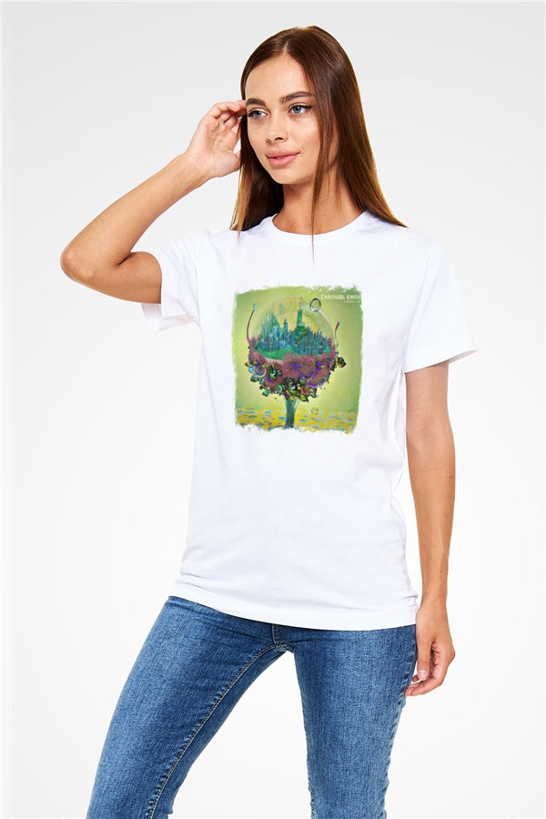 Carousel Kings Printed Unisex White T-Shirt