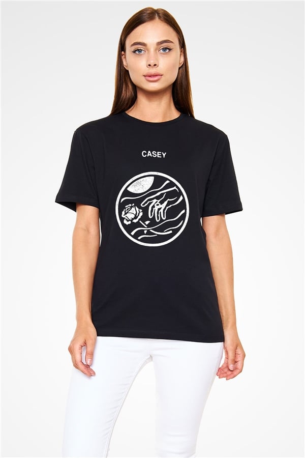 Casey Black Graphic Unisex T-Shirt
