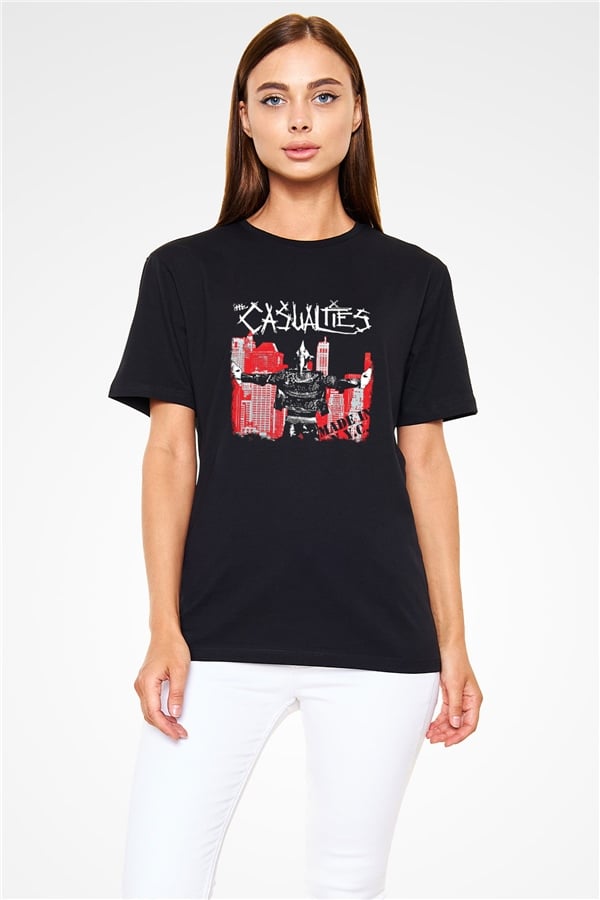 Casualties Printed Unisex Black T-Shirt