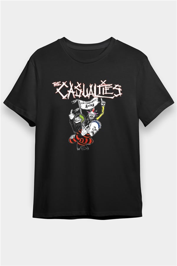 Casualties Printed Unisex Black T-Shirt