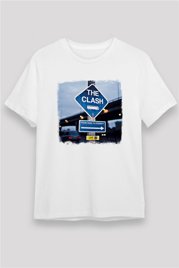 The Clash Printed Unisex White T-Shirt
