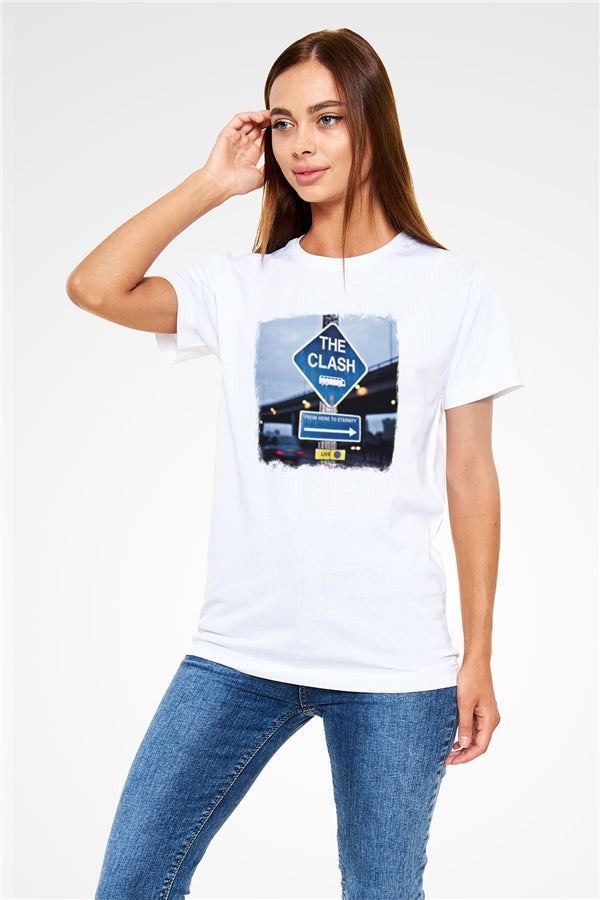 The Clash Printed Unisex White T-Shirt