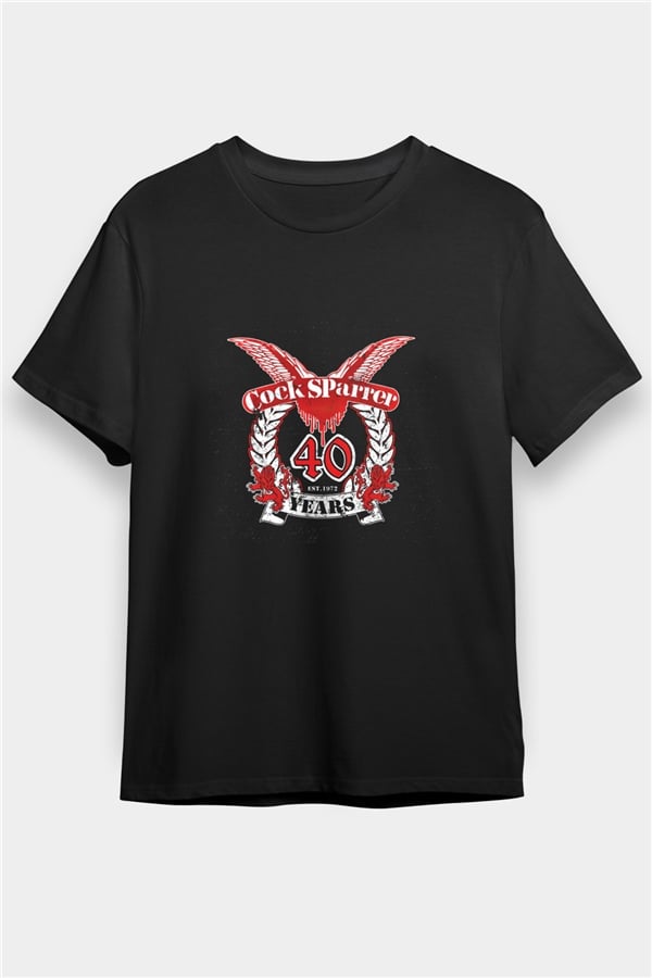 Cock Sparrer Printed Unisex Black T-Shirt