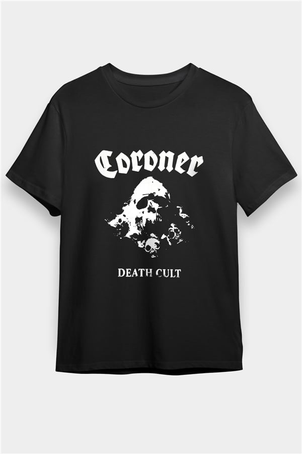 Coroner Printed Unisex Black T-Shirt