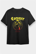 Coroner Printed Unisex Black T-Shirt