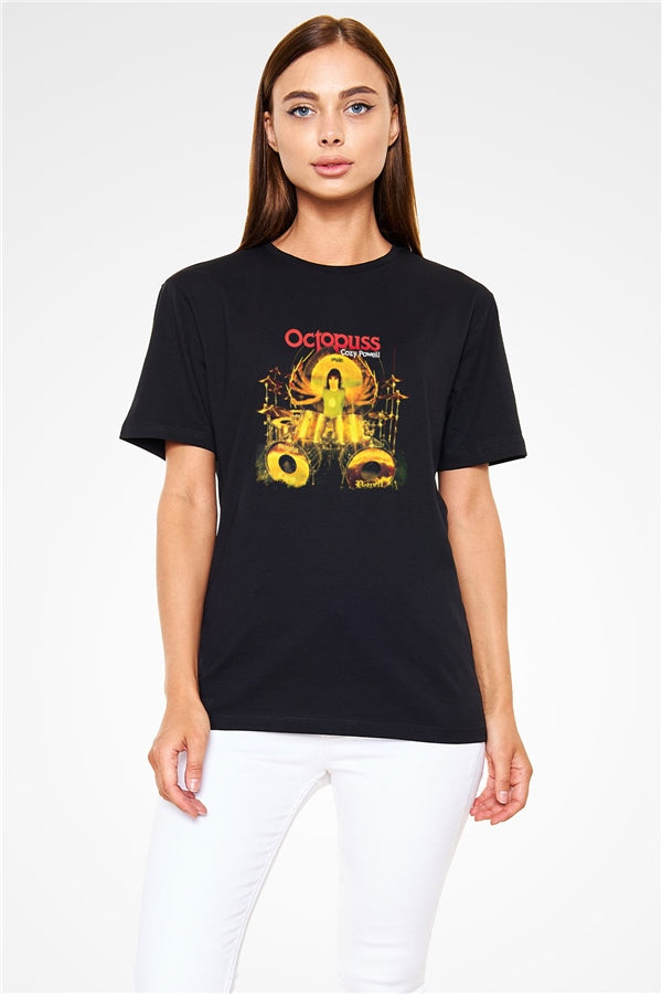 Cozy Powell Printed Unisex Black T-Shirt