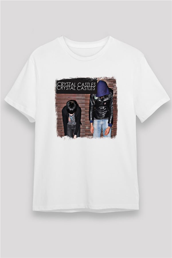 Crystal Castles Printed Unisex White T-Shirt