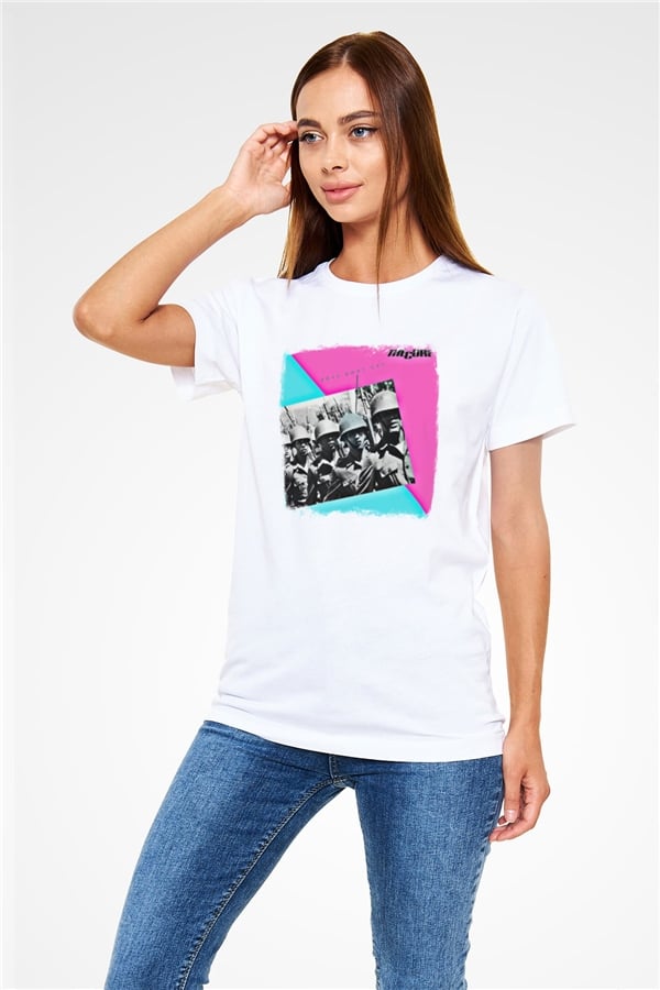 Cure Graphic Print Unisex White T-Shirt