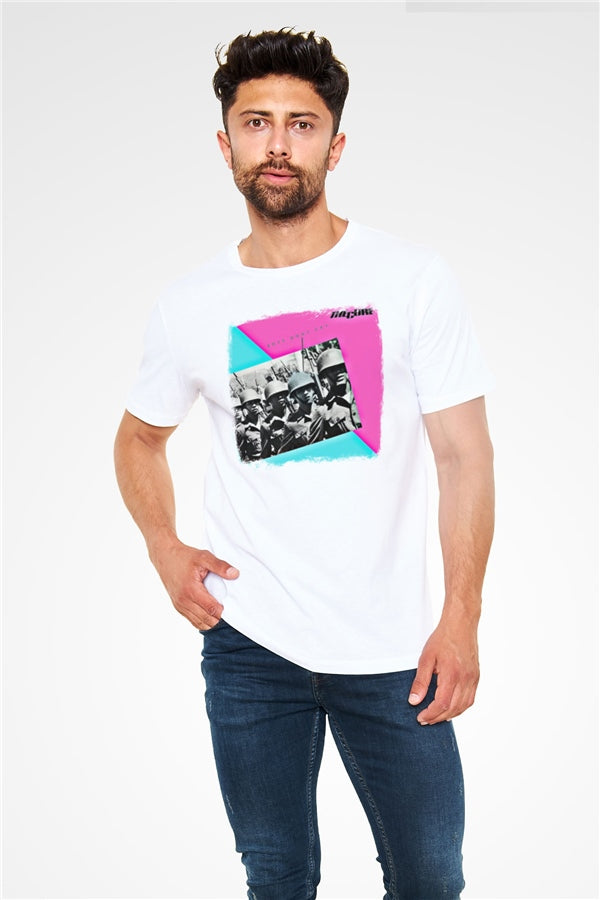 Cure Graphic Print Unisex White T-Shirt