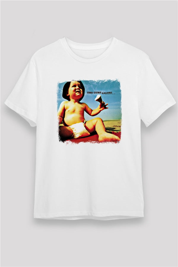 Cure Printed Unisex White T-Shirt