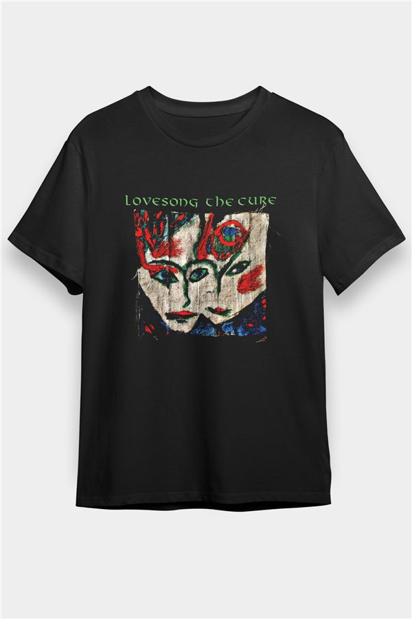 Cure Printed Unisex Black T-Shirt