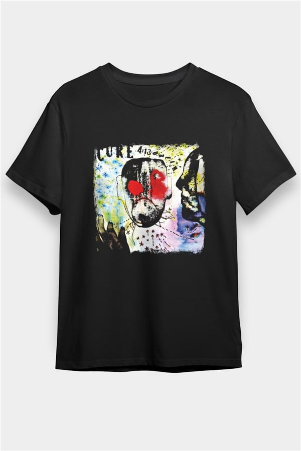 Cure Printed Unisex Black T-Shirt