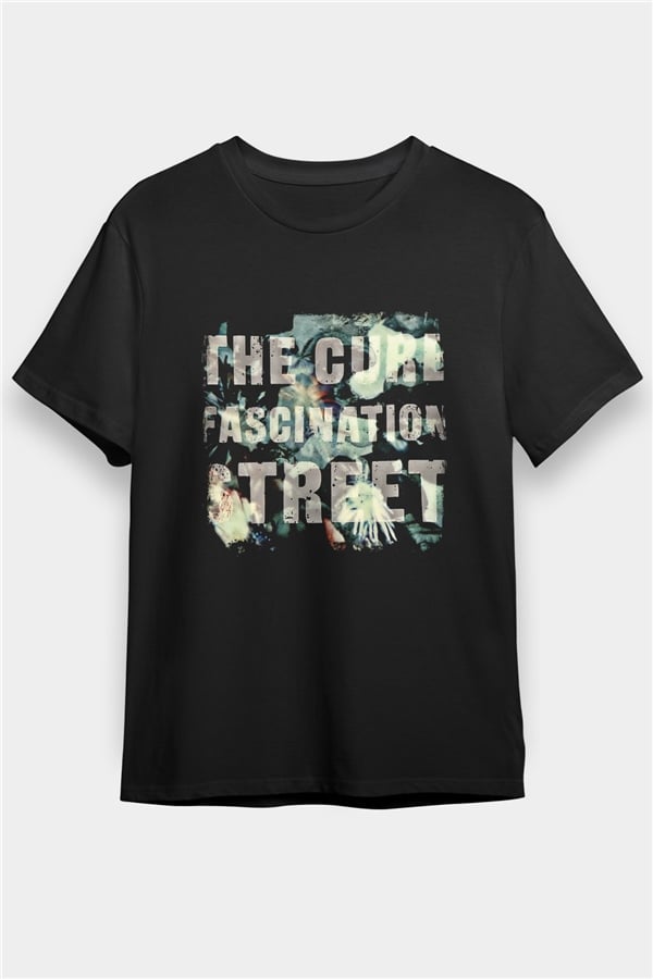 Cure Printed Unisex Black T-Shirt