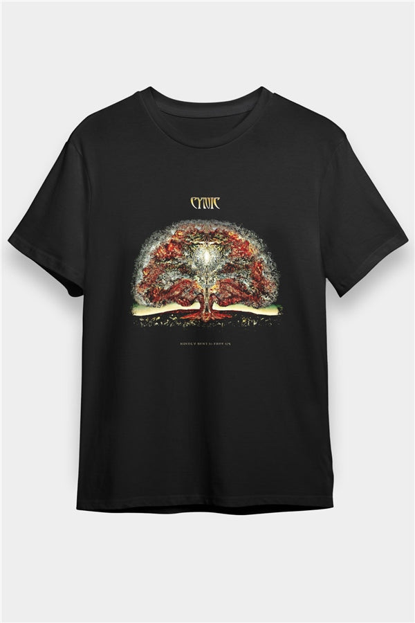 Cynic Graphic Print Unisex Black T-Shirt