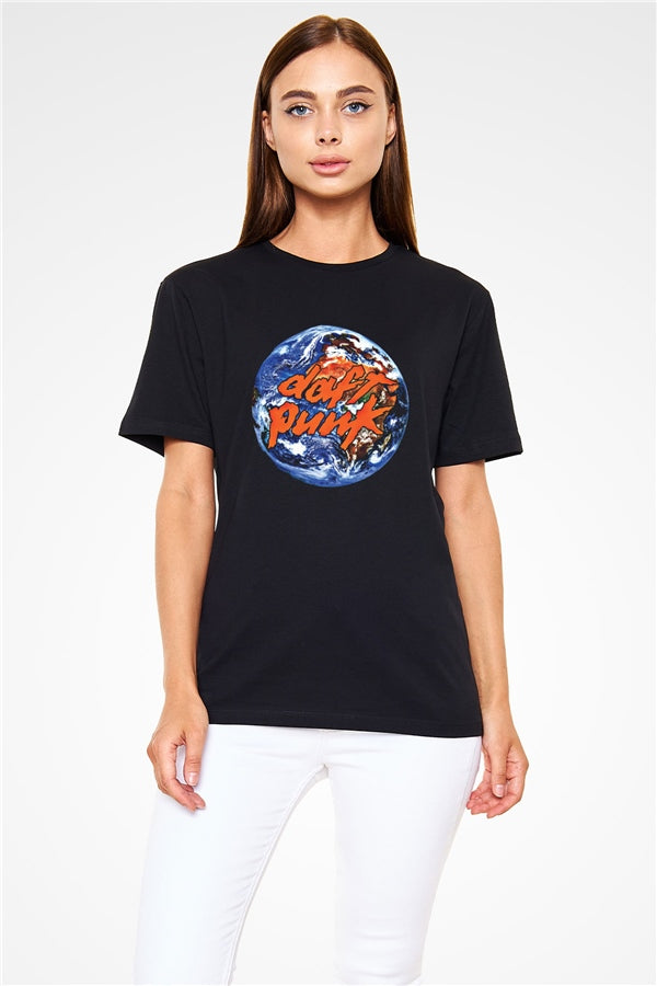Daft Punk Printed Unisex Black T-Shirt