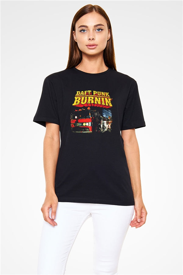 Daft Punk Printed Unisex Black T-Shirt