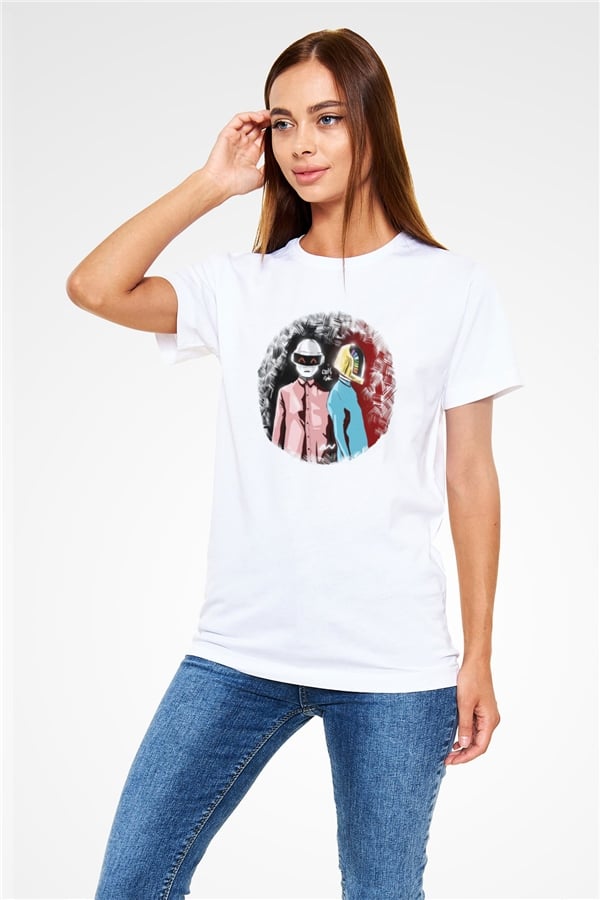 Daft Punk White Unisex T-Shirt