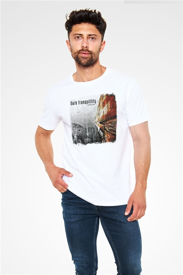 Dark Tranquillity Printed Unisex White T-Shirt