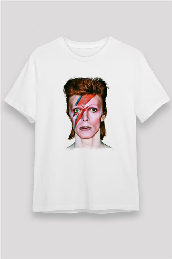 David Bowie Printed Unisex White T-Shirt