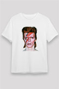 David Bowie Printed Unisex White T-Shirt