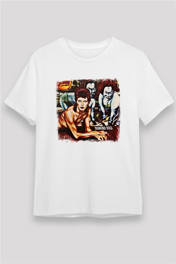 David Bowie Printed Unisex White T-Shirt