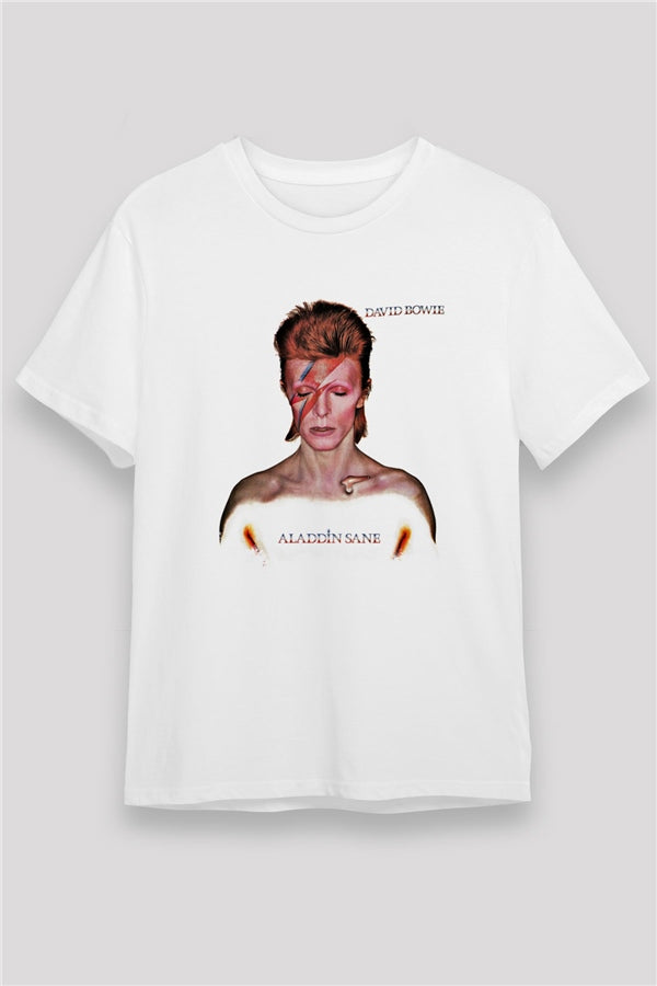 David Bowie Printed Unisex White T-Shirt
