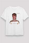 David Bowie Printed Unisex White T-Shirt