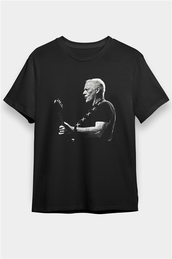 David Gilmour Printed Unisex Black T-Shirt