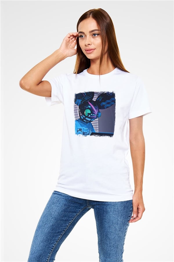 Deadmau5 Printed Unisex White T-Shirt