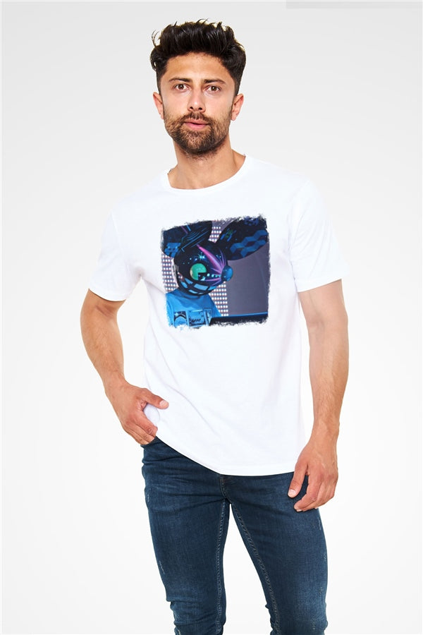 Deadmau5 Printed Unisex White T-Shirt