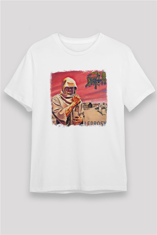 Death Printed Unisex White T-Shirt