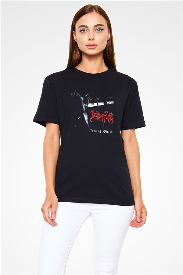 Deeds of Flesh Printed Unisex Black T-Shirt