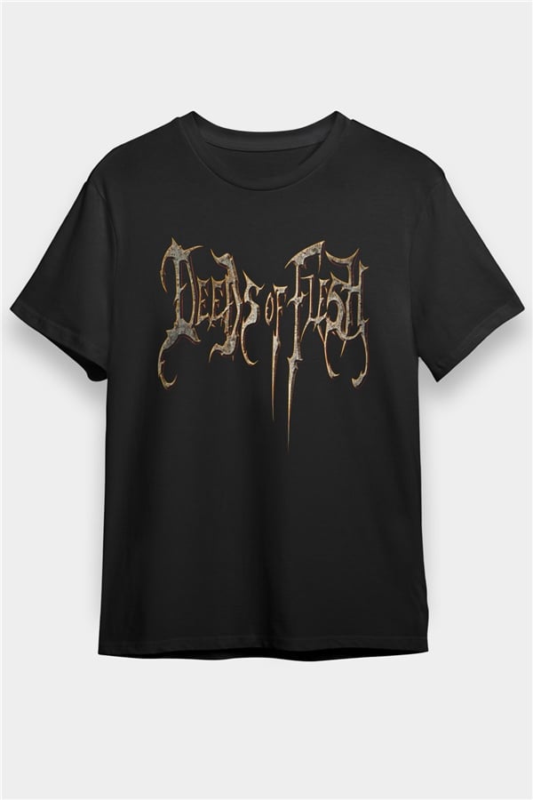 Deeds of Flesh Printed Unisex Black T-Shirt