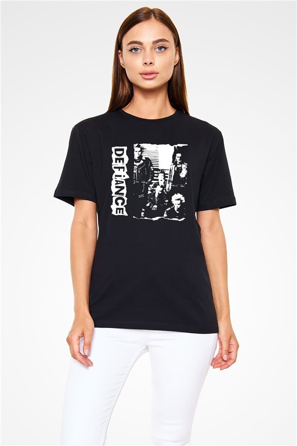 Defiance Black Unisex T-Shirt | Rock Metal Band Tee