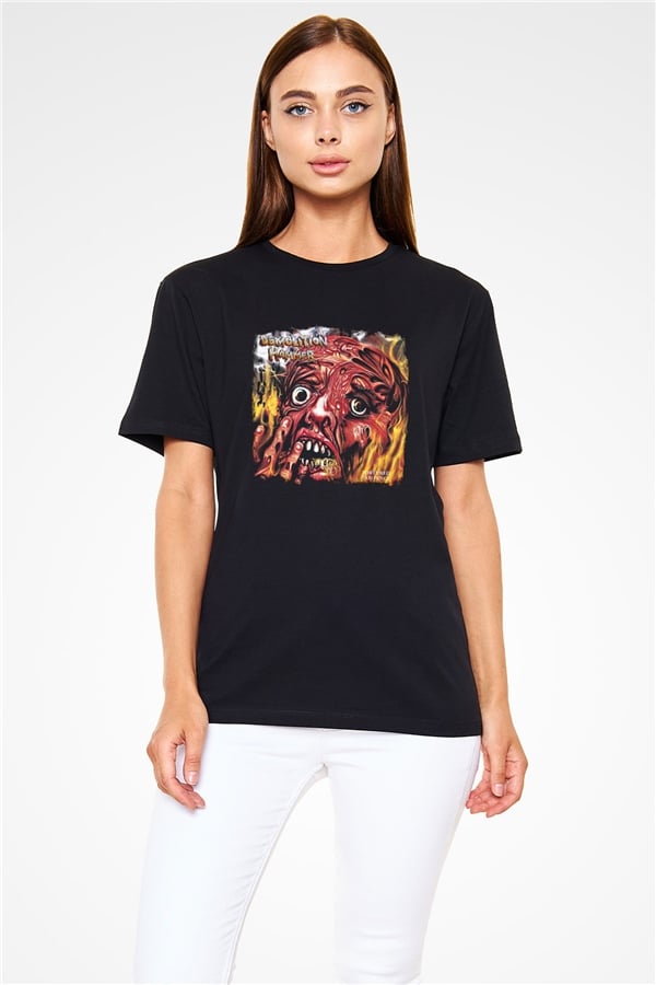 Demolition Hammer Printed Unisex Black T-Shirt