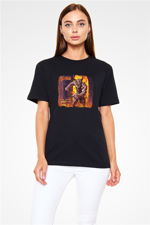 Dio Printed Unisex Black T-Shirt