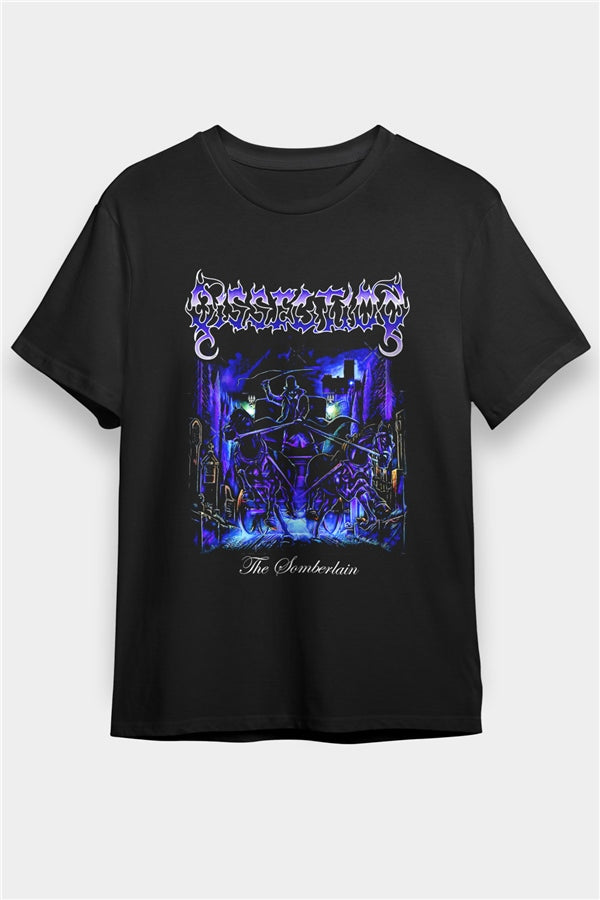 Dissection Printed Unisex Black T-Shirt