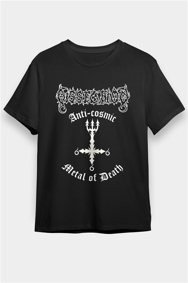 Dissection Printed Unisex Black T-Shirt
