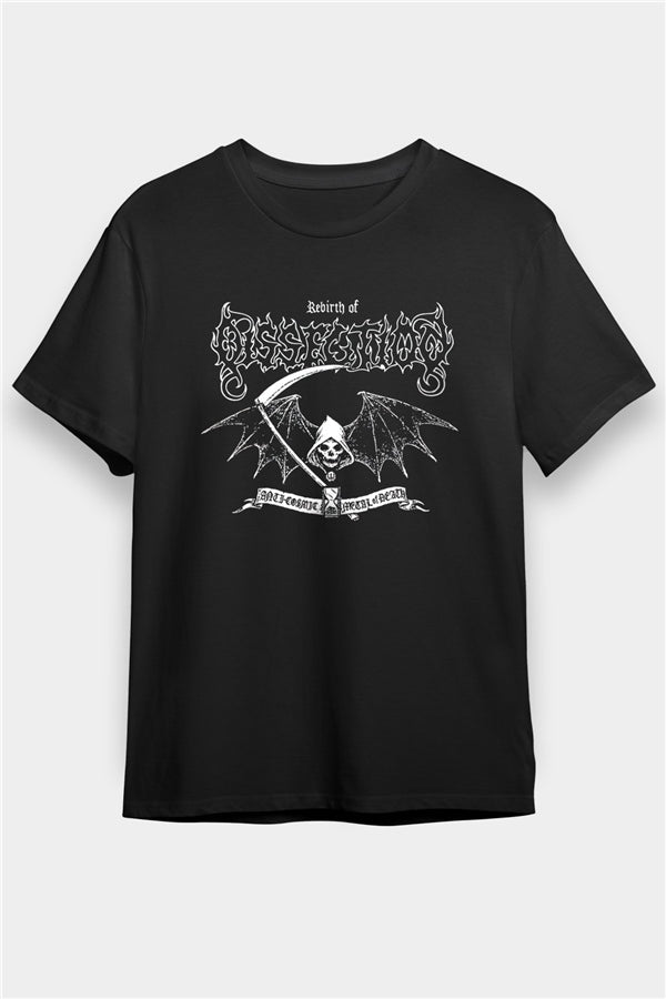 Dissection Printed Unisex Black T-Shirt