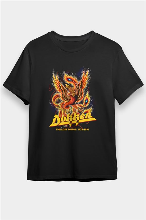 Dokken Printed Unisex Black T-Shirt