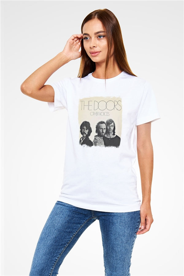 Doors Printed Unisex White T-Shirt