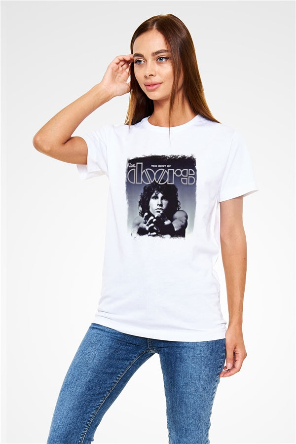 Doors Printed Unisex White T-Shirt