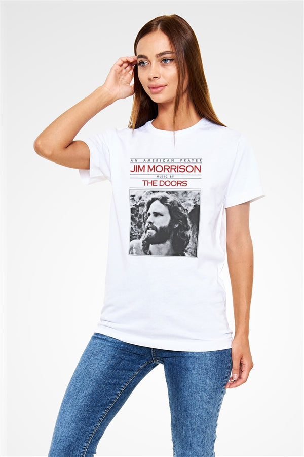 Doors Printed Unisex White T-Shirt