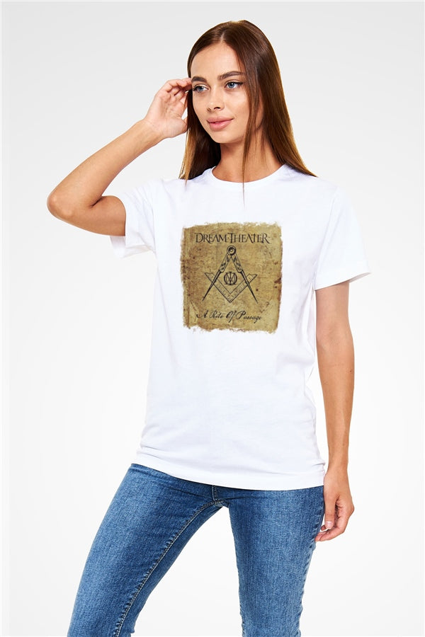 Dream Theater Printed Unisex White T-Shirt