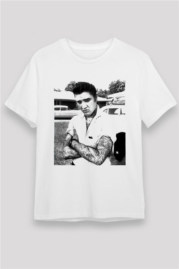 Elvis Presley White Unisex T-Shirt