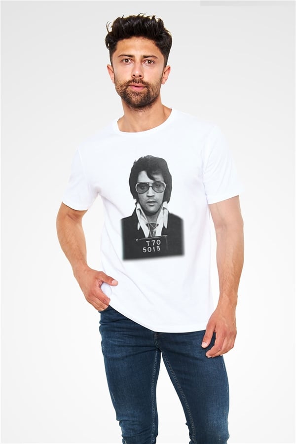 Elvis Presley White Unisex T-Shirt