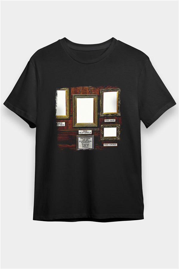 Emerson, Lake and Palmer Printed Unisex Black T-Shirt