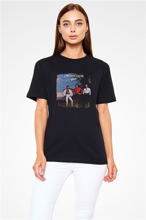Emerson, Lake and Palmer Printed Unisex Black T-Shirt
